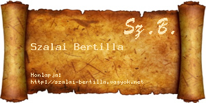Szalai Bertilla névjegykártya